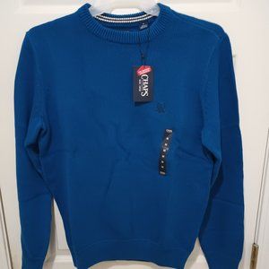 NWT Men's Chaps Crewneck Heavy Blue Sweater M  Medium Comfortable Warm New Mans